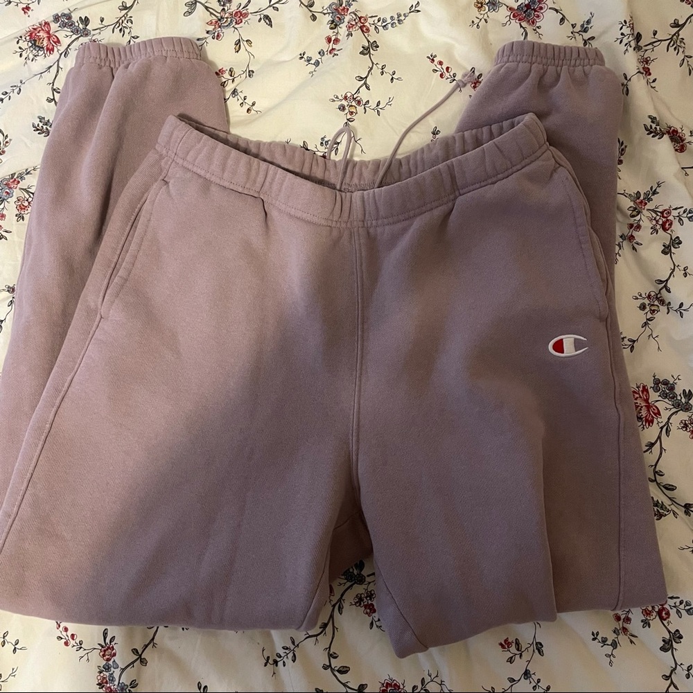 Lilac Champion Reverse Weave Sweatpants